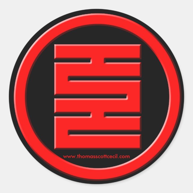 Thomas Scott Cecil Runder Aufkleber (Vorderseite)