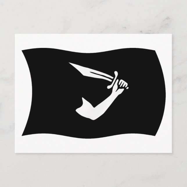 Thomas Tew Flag Postkarte (Vorderseite)
