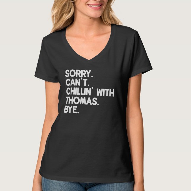 THOMAS Vorname Funny Personalisiert Named Friend T-Shirt (Vorderseite)