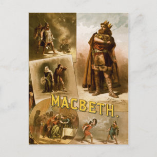 Thomas W. Keene in William Shakespeares MacBeth Postkarte