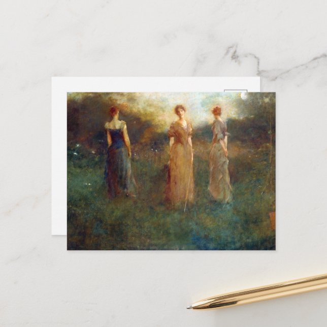 Thomas Wilmer im Garten Postkarte (Vorderseite/Rückseite Beispiel)