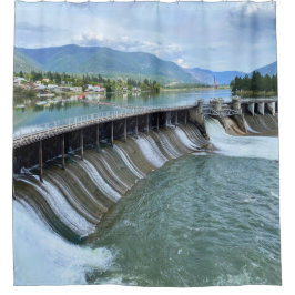 Thompson Falls Staudamm Duschvorhang