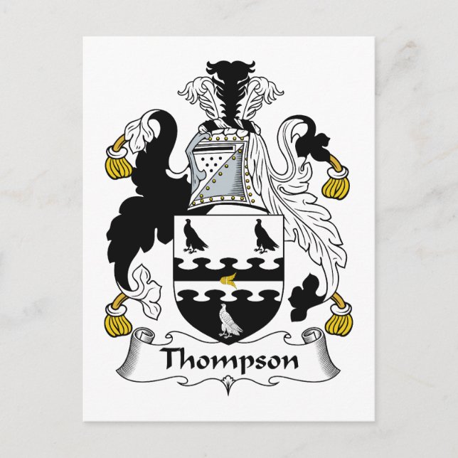 Thompson Familienwappen Postkarte (Vorderseite)