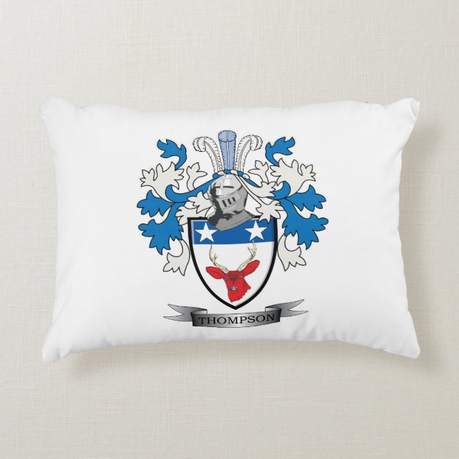 Thompson-Familienwappen-Wappen Dekokissen (Vorderseite)