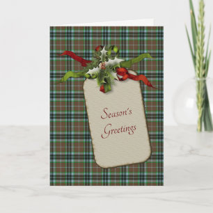 Thompson Junting Ancient Tartan Christmas Feiertagskarte