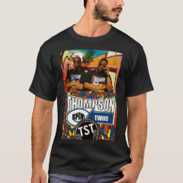 THOMPSON SPINNT ZWINS. Basic Dunkles T-Shirt
