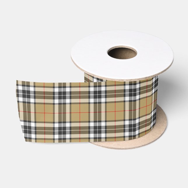 Thomson Camel Tartan Kariertes Muster Familienmode Satinband (Spule)