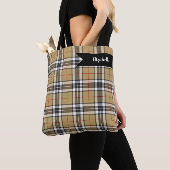 Thomson Camel Tartan Kariertes Muster Familienmode Tasche (Von Nahem)