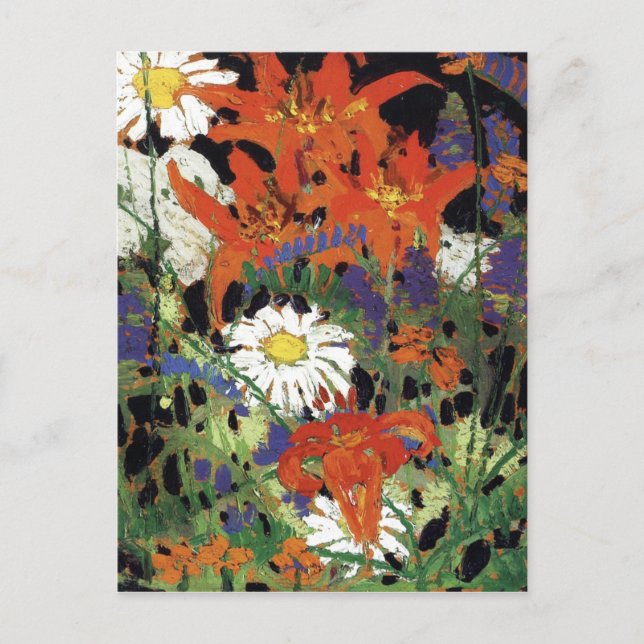 Thomson - Marguerites, Wood Lilies und Vetch Postkarte (Vorderseite)