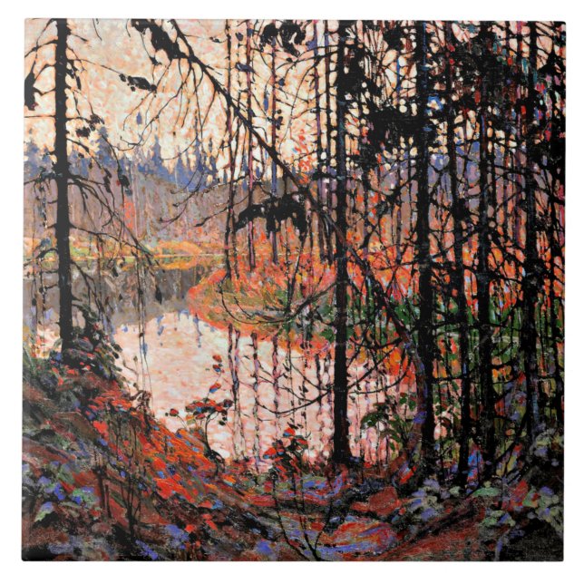 Thomson - Northern River, beliebtes Gemälde, Fliese (Vorderseite)