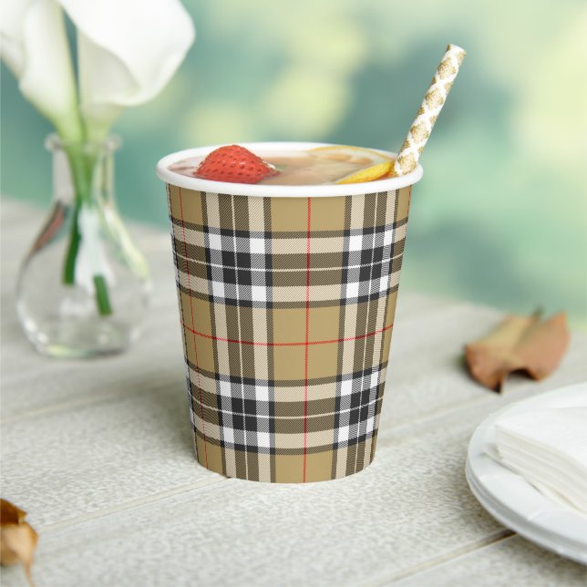 Thomson Tartan Scottish Kariert Pattern Paper Cups Pappbecher (In Situ)