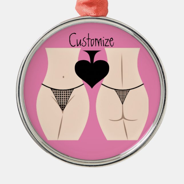 Thong Panty Spade Thunder_Cove Ornament Aus Metall (Vorne)