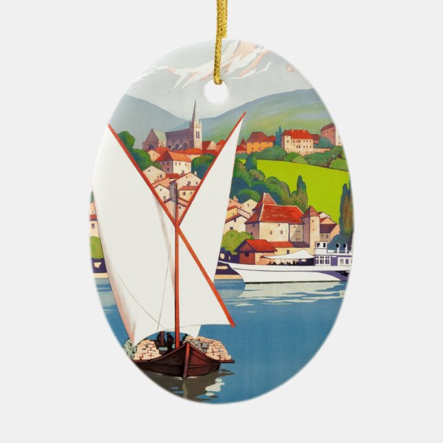 Thonon Les Bains Französisch Reisen Europa Keramikornament (Vorne)