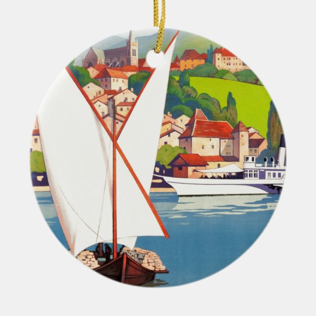 Thonon Les Bains Französisch Reisen Europa Keramikornament (Vorne)