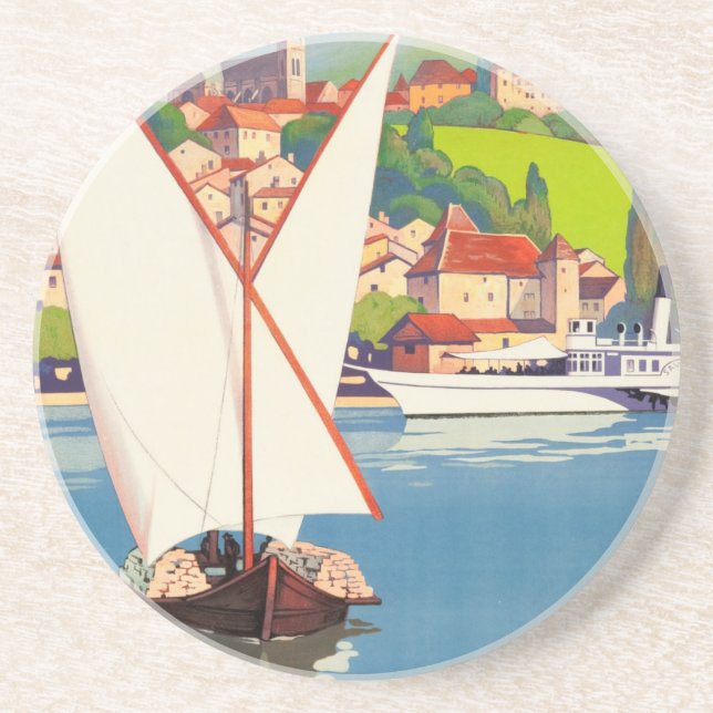 Thonon Les Bains Französisch Reisen Europa Untersetzer (Vorne)