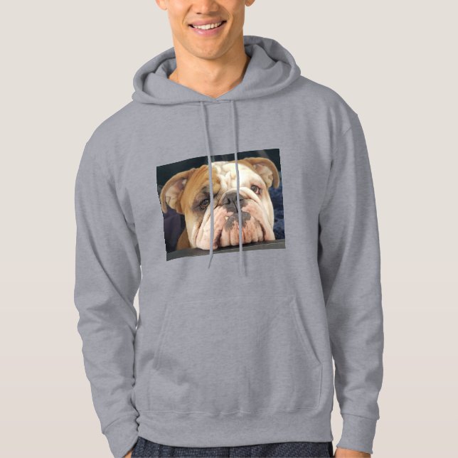 Thor das Bulldoggen-erwachsene mit Kapuze Hoodie (Vorderseite)