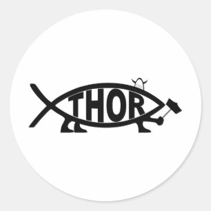 THOR Fische Runder Aufkleber