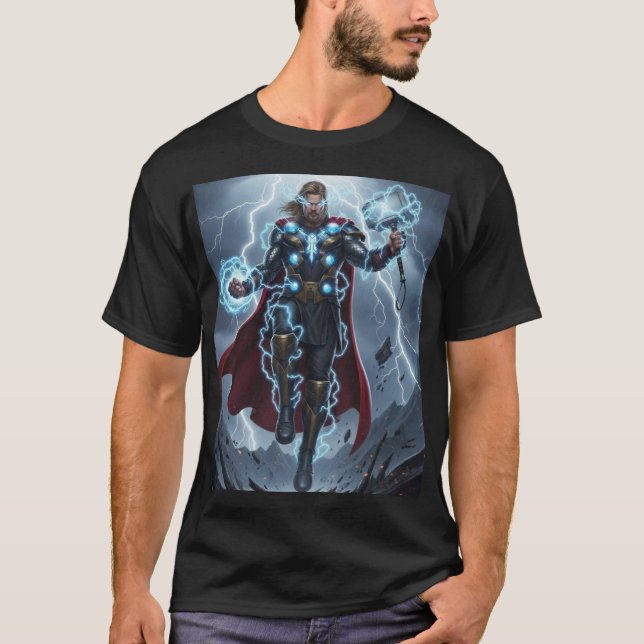 Thor – God of Thunder Storm Power T-Shirt (Vorderseite)