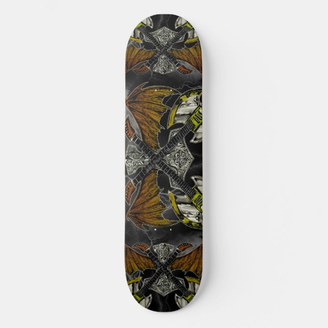 Thor-Hammer der Gott-Gitarren Skateboard (Vorderseite)