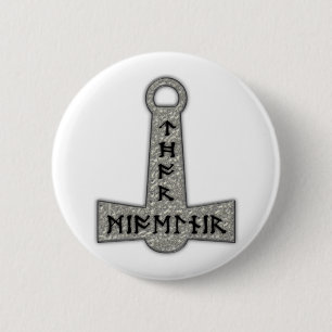 Thor Hammer Mjölnir Button