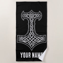 Thor Hammer Mjolnir Knoten Strandtuch