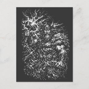 Thor — Sturmgeprüfter Gott des Donners Postkarte