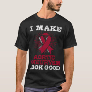 Thoracaortic Aneurysm Awareness T - Shirt Burgund