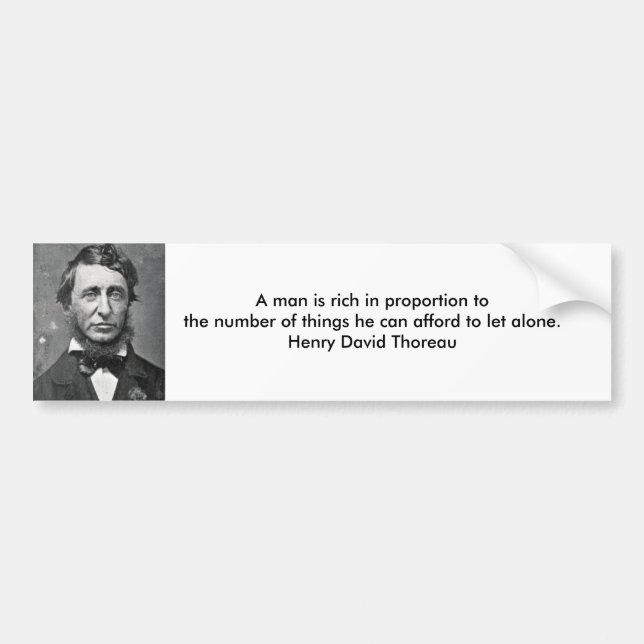thoreau, a-Mann ist im Verhältnis zu dem Autoaufkleber (Vorne)
