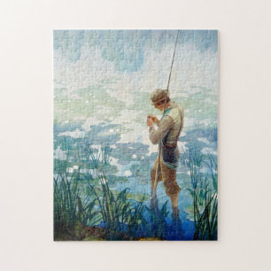 Thoreau Angeln am Waldensee bei N. C. Wyeth