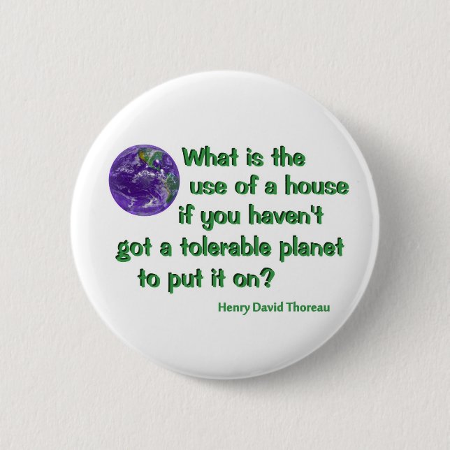Thoreau auf Erhaltung Button (Vorderseite)