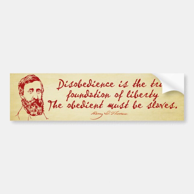 Thoreau Missachtungs-Autoaufkleber Autoaufkleber (Vorne)