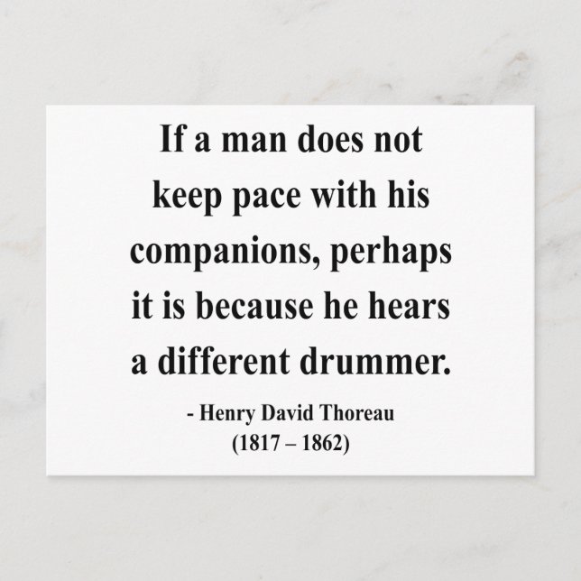 Thoreau Quote 4a Postkarte (Vorderseite)