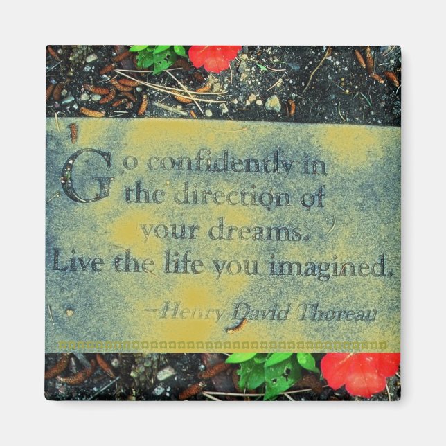 Thoreau Quote Magnet (Vorne)