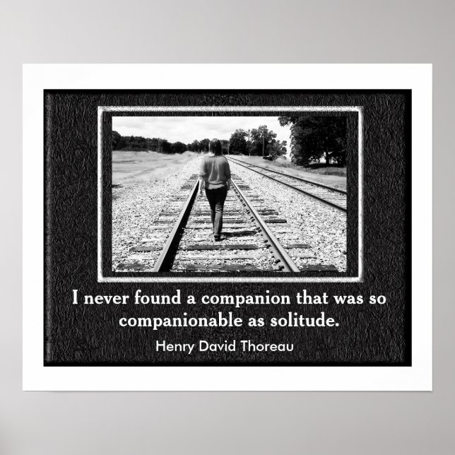 Thoreau Solitude quote poster (Vorne)