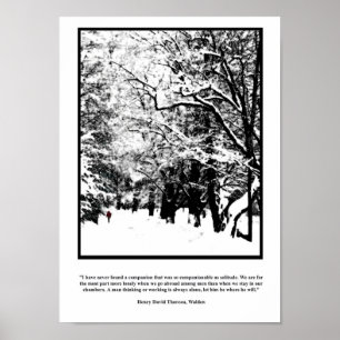 Thoreau Solitude Zitat Poster - Lone Walking New S