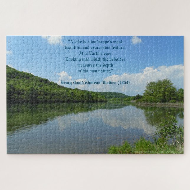 Thoreau Walden Lake Quote (Horizontal)