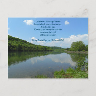 Thoreau Walden Lake Quote Postkarte