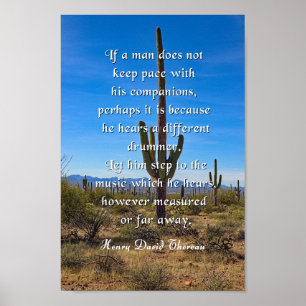 Thoreau-Zitat, anderer Drummer Poster