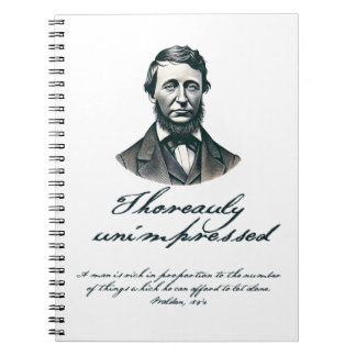 "Thoreaually Unbeeindruckt" SpiralNotebook Notizblock
