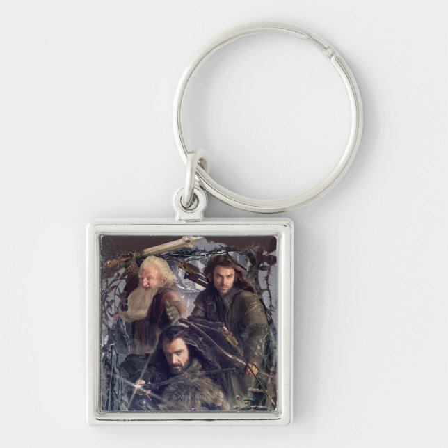 Thorin, Kili und Balin Graphic Schlüsselanhänger (Vorne)