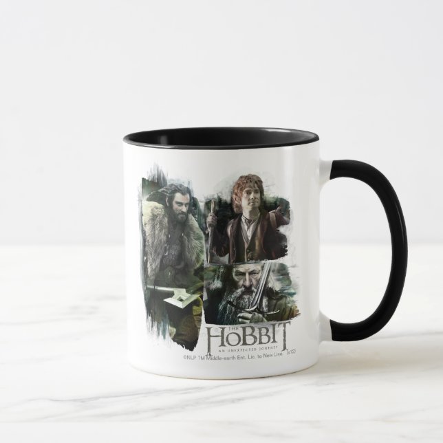 THORIN OAKENSHIELD™, BILBO BAGGINS™ & Gandalf Art Tasse (Rechts)