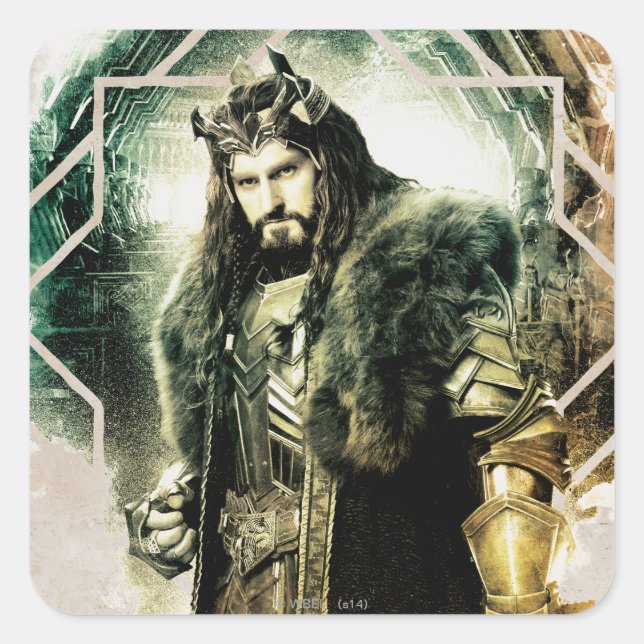THORIN OAKENSHIELD™ - König unter dem Berg Quadratischer Aufkleber (Vorderseite)