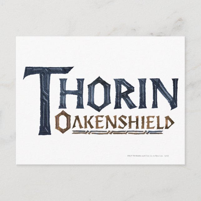THORIN OAKENSHIELD™ Logo Blue Postkarte (Vorderseite)