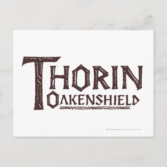 THORIN OAKENSHIELD™ Logo Brown Postkarte (Vorderseite)