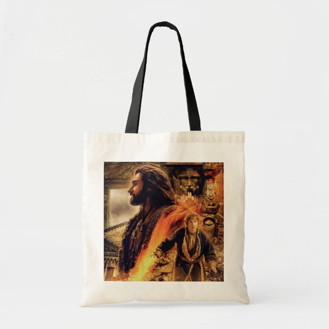 THORIN OAKENSHIELD™ und BILBO BAGGINS™ in Erebor Tragetasche (Vorne)