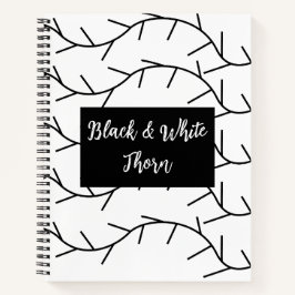 Thorn Black and White Thorn Notizbuch