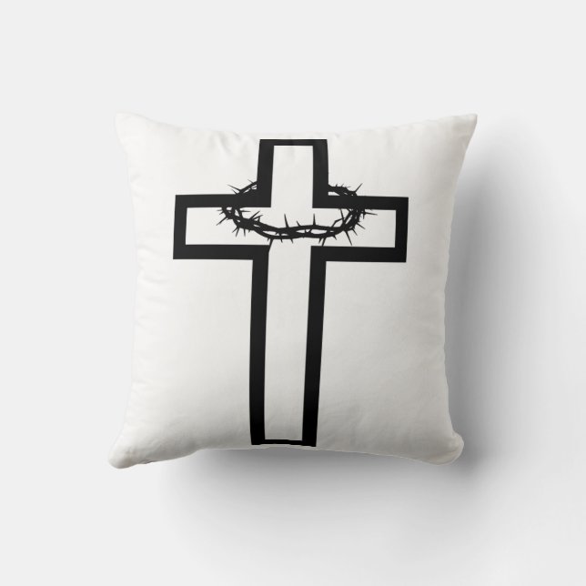 Thorn Cross Throw Kissen (Rückseite)
