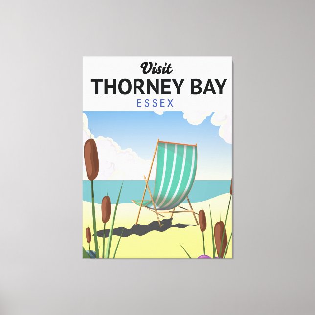 Thorney Bay, Reiseplakat Essex Seaside Leinwanddruck (Vorderseite)