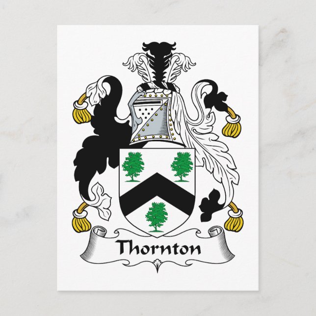 Thornton Familienwappen Postkarte (Vorderseite)