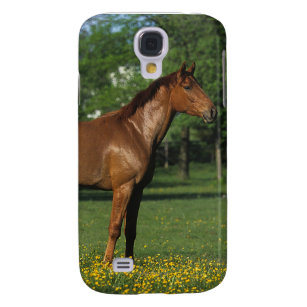 Thoroughbred-Pferd in den Blumen Galaxy S4 Hülle